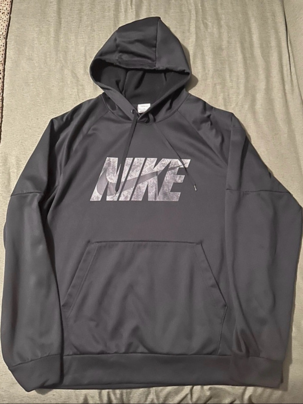 Nike Men's Black Crewneck Logo Hoodie